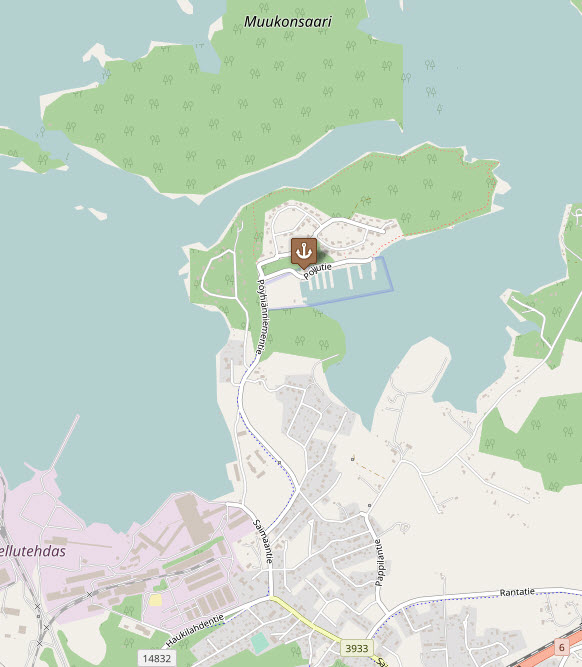 Joutsenon venesataman kartta ja sijainti